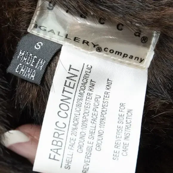 Giacca Reversible Faux Mink Fur Vest Size Small - Picture 10 of 12